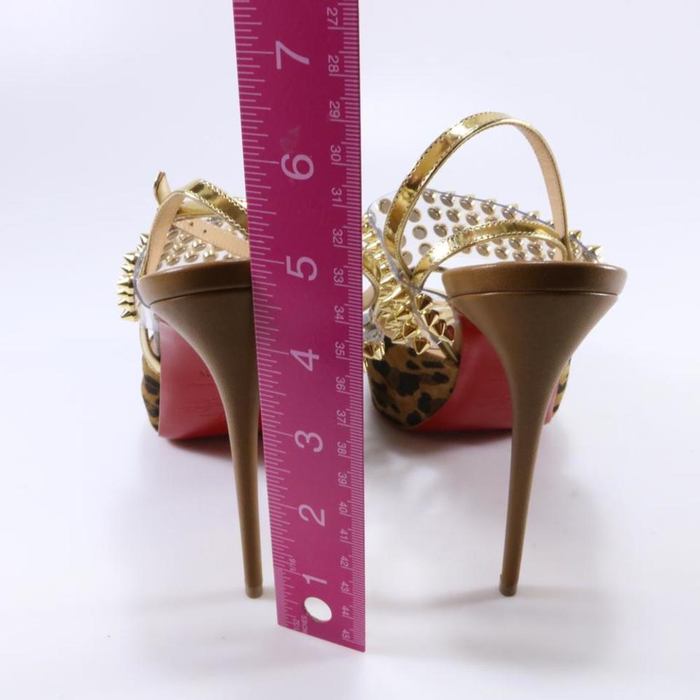 120mm Levitagirl Leopard Print spike PVC Suede Platform Sandals C380 - Picture 5 of 11